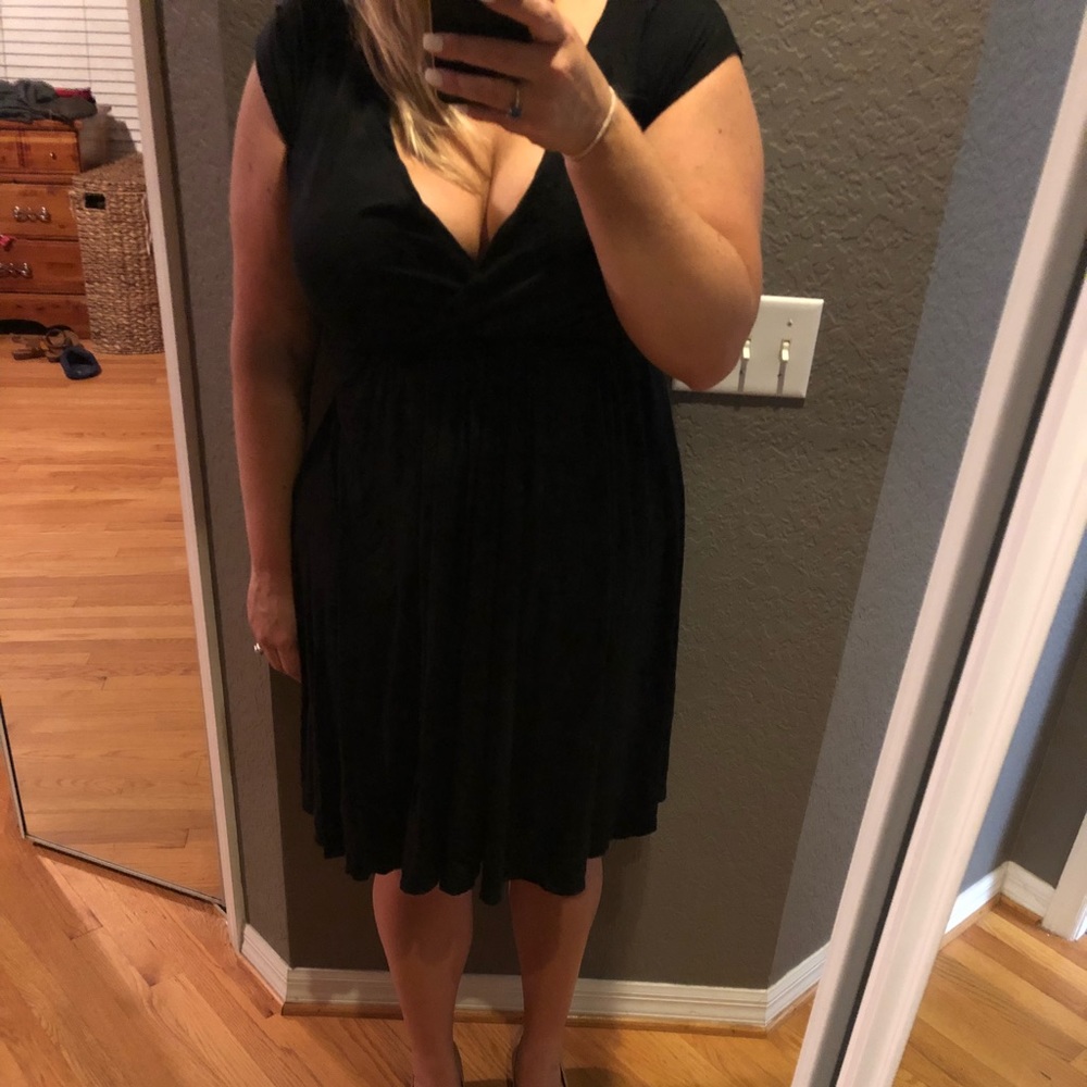 L Loft black dress